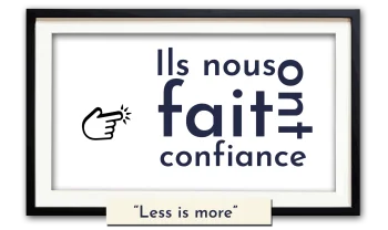 un tableau avec écrit 'ils nous ont fait confiance'