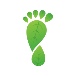 logo d'un pied pour ouvrir le footer